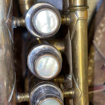 CG Conn Perfected Wonder Cornet 1907 W/ Original Case PLAYER image 23