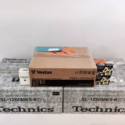 Technics SL-1200MK5 Black with Original Box, Vestax Mixer, Cartridge and Technics Spin Clock image 2