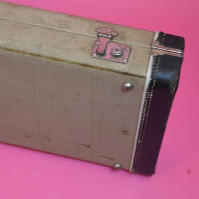 Vintage 1963 Fender Jazzmaster / Jaguar Hard Case - White Tolex - Rare Custom Color Case!  Pre-CBS Strat image 11
