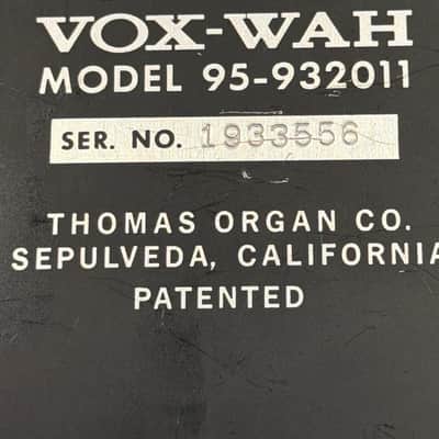 Vox Thomas Organ  King Wah 95- 1970’s - Black/Chrome image 10