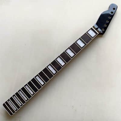 Black Reversed Head Guitar Tele Style Maple Wood Neck, 22 Frets Fingerboard image 4