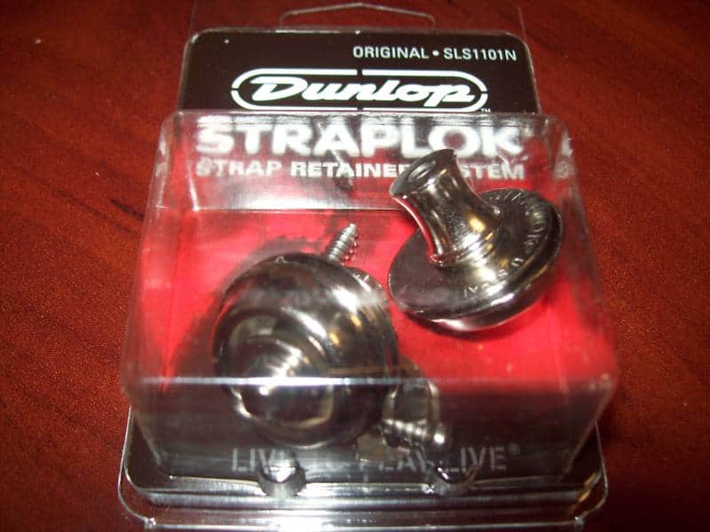 Dunlop SLS1101N Straplok Original Strap Retainer System - Nickel image 1