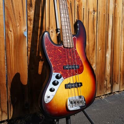 G&L USA Fullerton Deluxe JB - Sunburst/Pine Body Left-Handed 4-String Electric Bass Guitar w/ Gig Bag image 5