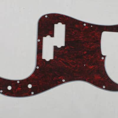 Red/Black Tortoiseshell Scratch Plate Pickguard to fit USA/Mex Precision Bass P Bass guitar