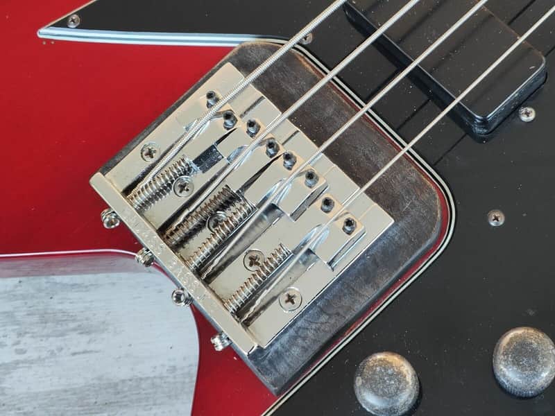 1988 Greco Japan FVB-75 Flying V Bass (Cherry Red) | Reverb
