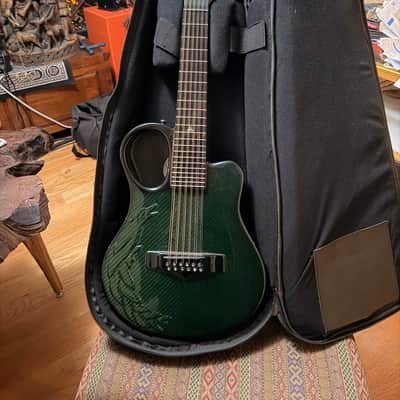 Emerald Amicus short scale 12-string guitar 2000’s - Green carbon fiber image 5