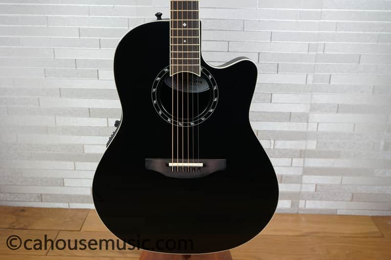 Ovation Pro Series 2771AX-5-G Balladeer Acoustic Electric Guitar - Black image 1