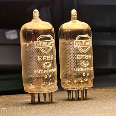 Matched pair Mullard Ef86 - Square D Getter - ++1 image 2