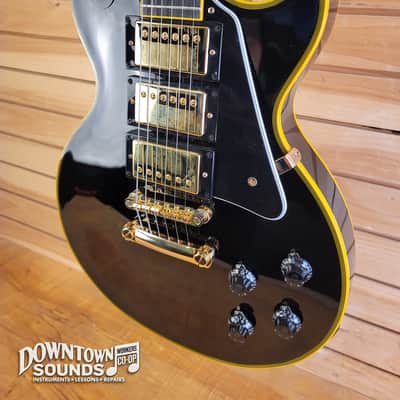 2020 Epiphone Joe Bonamassa Black Beauty Les Paul Custom with Epiphone Hard Case - Black Beauty, CoA, 8lbs 14oz image 3
