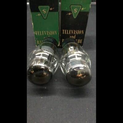 NOS NIB PAIR SYLVANIA 6AS7G Black Plate D Getter Amplifier VACUUM TUBES S.9754 image 5