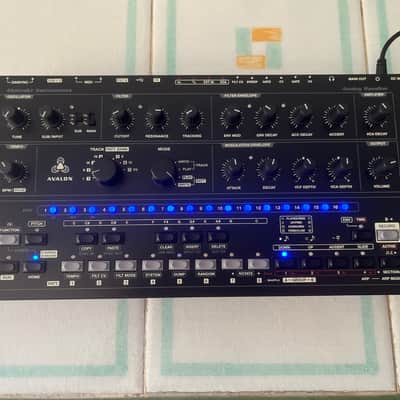 Abstrakt Instruments Avalon Analog Bassline TB-303 Synthesizer Rare Black Blue image 2