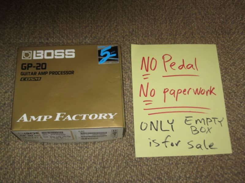 used condition Boss EMPTY BOX for GP-20 Amp Factory (NO pedal / NO paperwork), from early 2000s to mid 2000s (specifically 2001) image 1