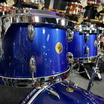 ~WOW!~ Gretsch USA Custom 4-Piece 10/12/16/22 Drum Kit Set in Gloss Mystic Blue Lacquer image 5
