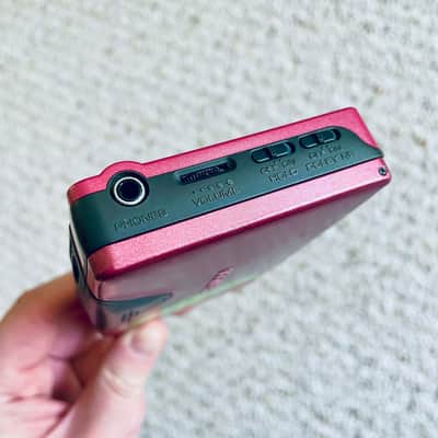 KENWOOD CP-K5 Walkman Cassette Player, Excellent Rare Pink Red ! For Display or Repair ! image 5