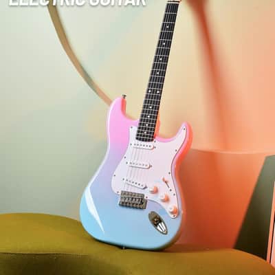 Leo Jaymz Beginner Electric Guitar SSS Pickups Complete Kit with Portable Amp image 3