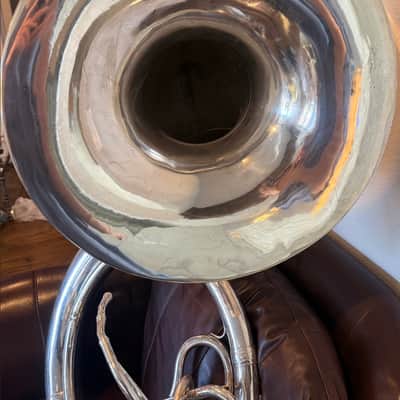 Silver Conn 20K BBb Sousaphone with case, neck, and bits image 8