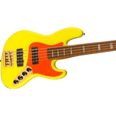 Fender MonoNeon Jazz Bass V Maple Fingerboard Neon Yellow 021 image 19