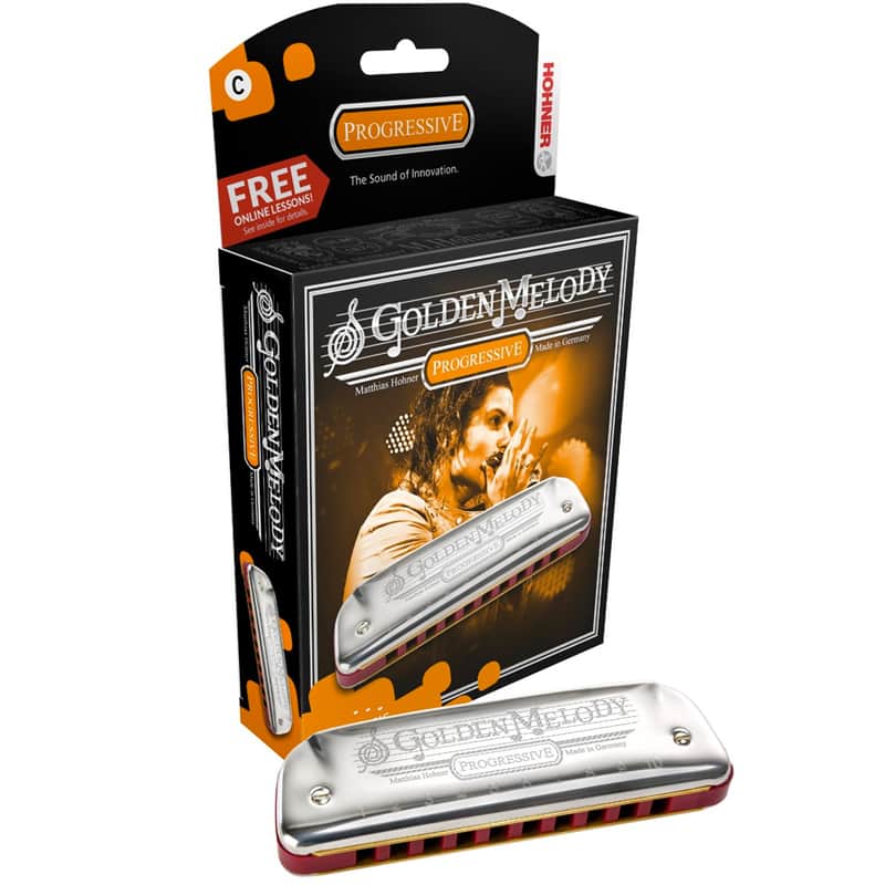 Hohner 542BL-EF Progressive Series Golden Melody Harmonica - Key of Eb image 1