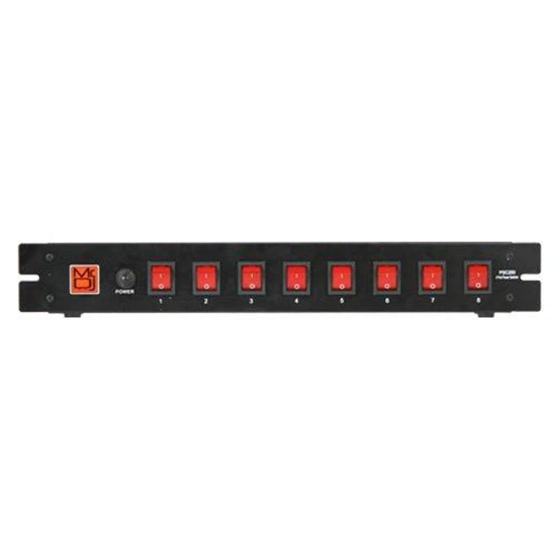 MR DJ PSC250 Rack Mountable 8 Port Power Switcher Surge Protectors Red Toggles ON / OFF Power Center, Power Strip, Power Supply, AC 110V/220V Outlet Surge Protector image 1