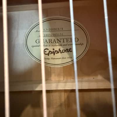 Epiphone EJ200SCE/N 2018 Natural Blonde, Sonic 2 preamp image 8