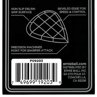 ERNIE BALL 9203 Prodigy Mini Pick Pack 200mm Plektren (6Stück) weiss image 3