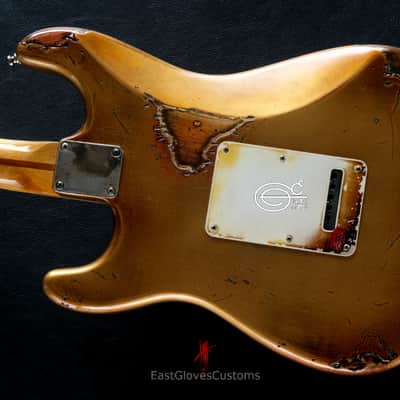 Fender Stratocaster 60th Anniversary Rusty Gold Heavy Aged Relic by East Gloves Customs image 6