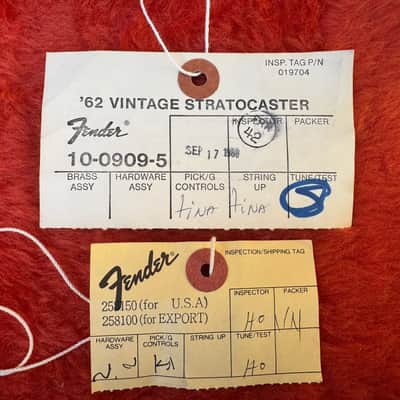 Fender Stratocaster American Vintage Reissue '62 1988 - White image 5