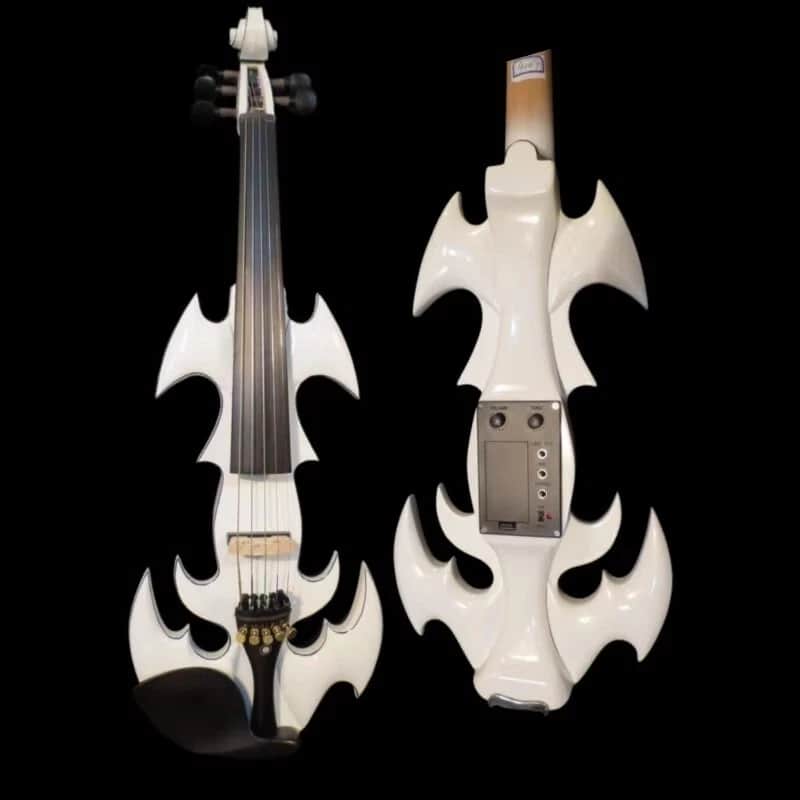 SONG Electric violin 2025 - White 5 strings Electric Violin,E-violin,4/4 Full size, Good sound, Free case bow image 1