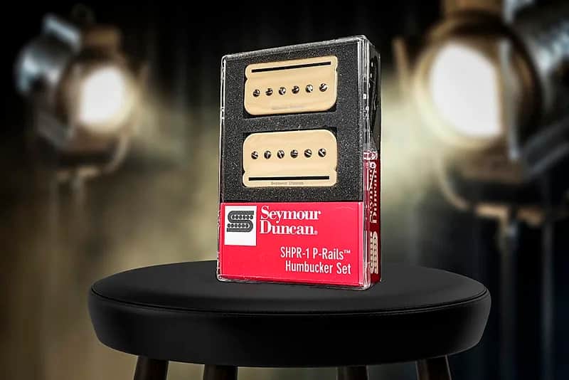 Seymour Duncan P-Rails Pickup Set SHPR-1b Bridge & SHPR-1n Neck HOT Cream P-90 image 1