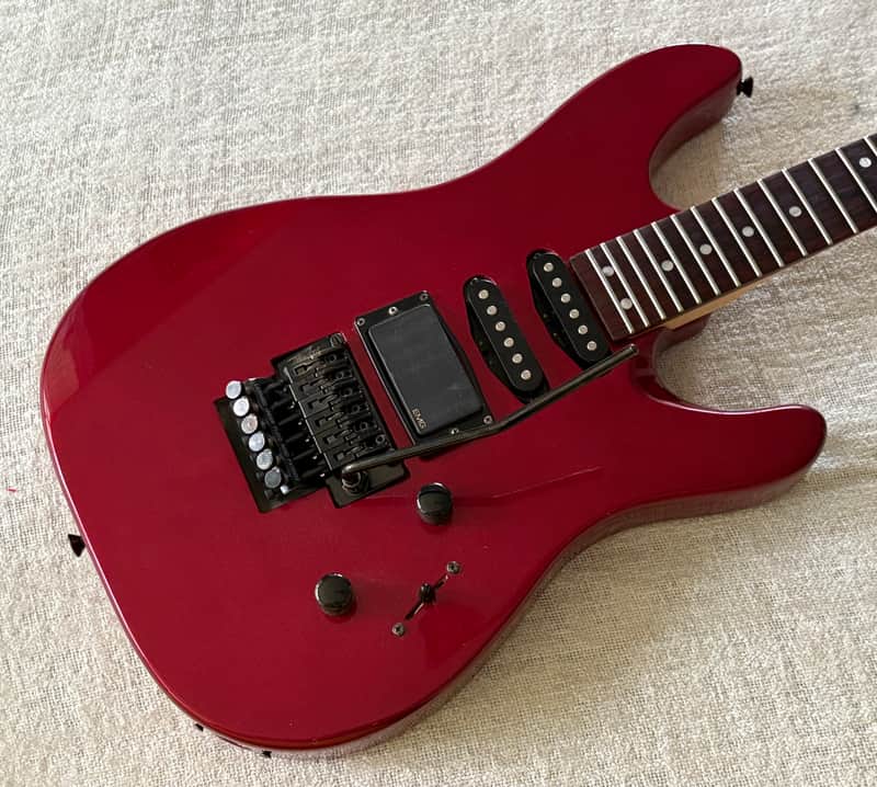 1994 USA Peavey Tracer LT Superstrat HSS Metallic Red + EMG 85 Pickup Project image 1