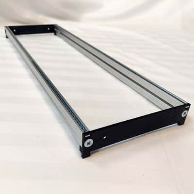 3U 144HP Eurorack Rails Kit with Brackets & Threaded Inserts (Black / Silver) image 5