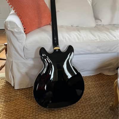 Hagstrom TREVIDLX-BLK Tremar Viking Deluxe Semi-Hollow with Tremolo 2010s - Gloss Black image 2