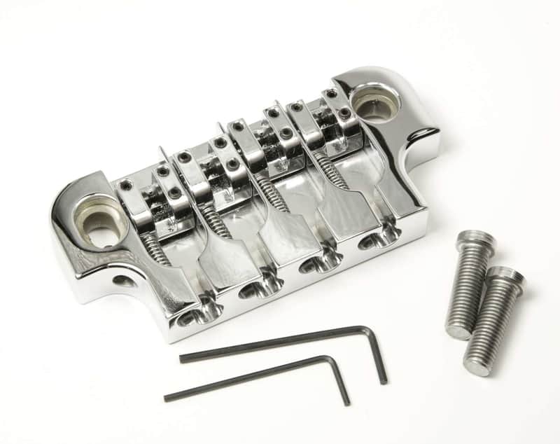 Hipshot Supertone 4-string Bass Bridge Gibson 2 point Chrome 5G410C image 1