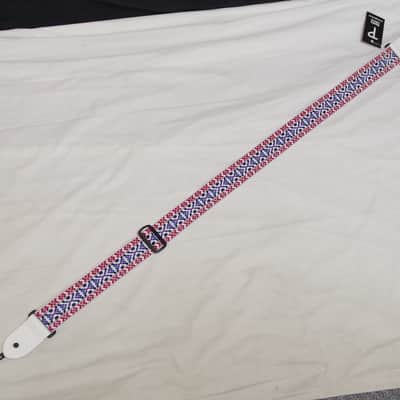 PERRI's Hootenanny Red White and Blue Nylon Guitar STRAP - new - 2" wide image 2