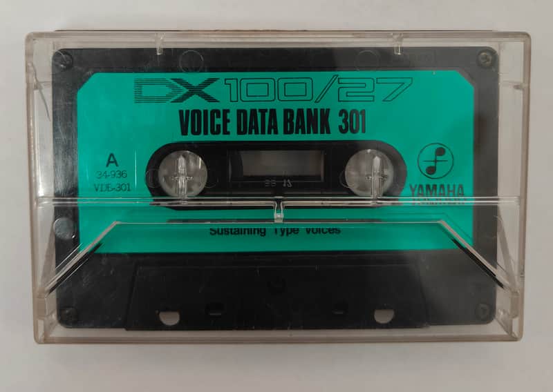 Yamaha DX100 / DX27 Voice Data Bank 301 Cassette Tape | NOS | Complete 120 Factory Sounds + Sound Sheet