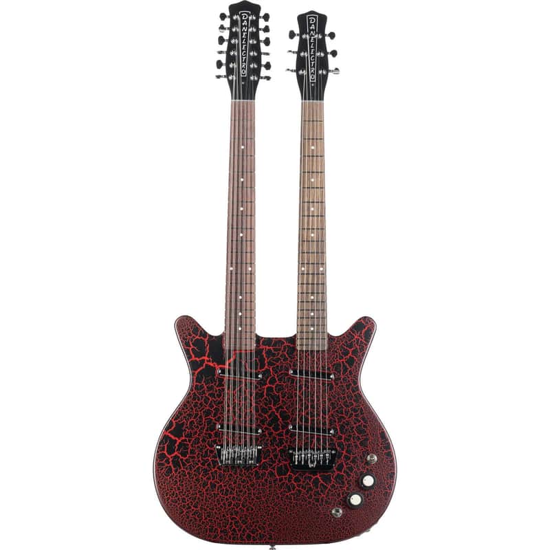 Danelectro DBN612 RDC Spruce Hardboard Body Maple Doubleneck 6/12-String Electric Guitar image 1