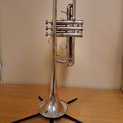 EARLY ELKHART BACH 236 C TRUMPET, 34XXX M BORE, CORPORATION BELL image 2