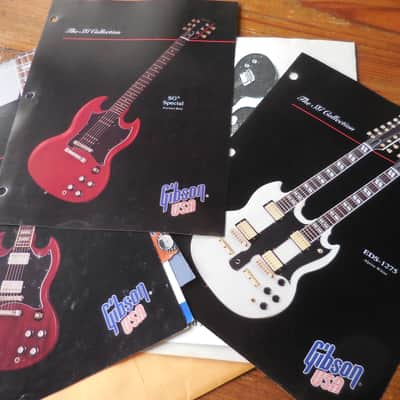 60 Pieces Gibson Guitar Dealer Catalog  Items  1990's-2000 MANY RARE MODELS Dealer Color Promos image 6