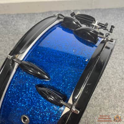 Dixon Predator 14x5,5 Birch/Mahagony Snare Drum - Blue Sparkle image 6