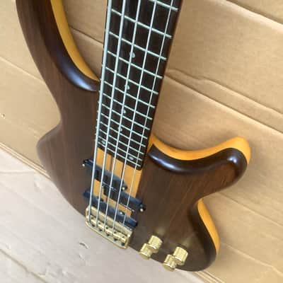 Samick Vintage 5 string bass 90’s / alembic construction style gorgeous wood image 21