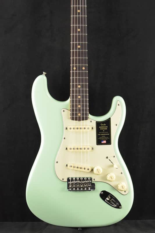 Mint Fender American Vintage II 1961 Stratocaster Surf Green Rosewood Fingerboard image 1