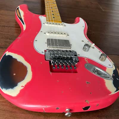 Nash Guitars Model S-81/HSS Fiesta Red Over Sunburst Maple Neck VSN121 image 5