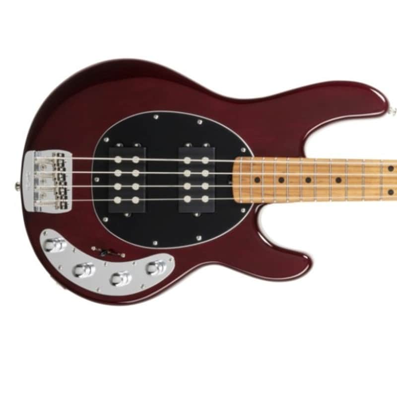 Ernie Ball Music Man StingRay 4 HH Special, Translucent Oxblood / Roasted Maple *ON ORDER ETA  April 2026 image 1