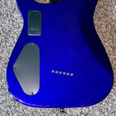 Jackson Soloist SLATXMG3 Metallic Blue Solid Body Electric Guitar Metallic Blue emg pickups image 5