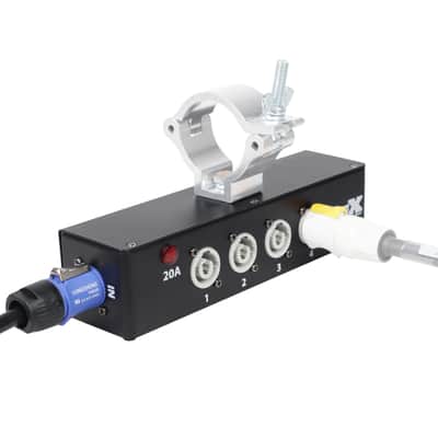 2x Pro X Power Center Four-Way PowerCON Compatible Splitter Delivers Power For Up To 4 Fixtures image 2