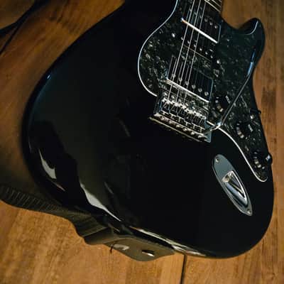 Squier Upgraded Black HSH Parts Caster, Gator case, strap, tech set up image 11