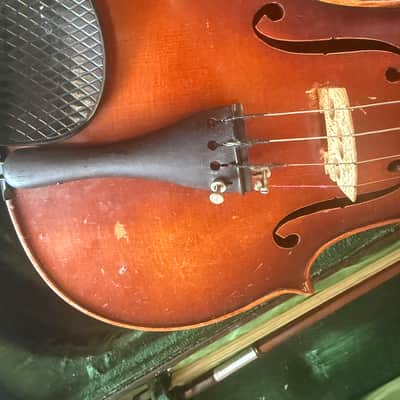 German Violin. Full size with case and bow. E. R. Pfrezschner brand image 4