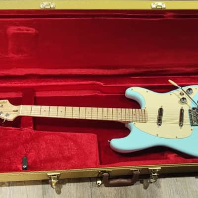 MyDream Partcaster Custom Built - Stratelectro Sonic Blue Lipstick image 2
