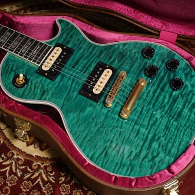 Gibson Custom Les Paul Custom Figured Hand Selected Top 2016 - Aqua Blue image 10