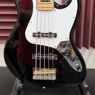 Vintage VJ75MBK Reissued Series 5-String 2010s - Gloss Black image 2